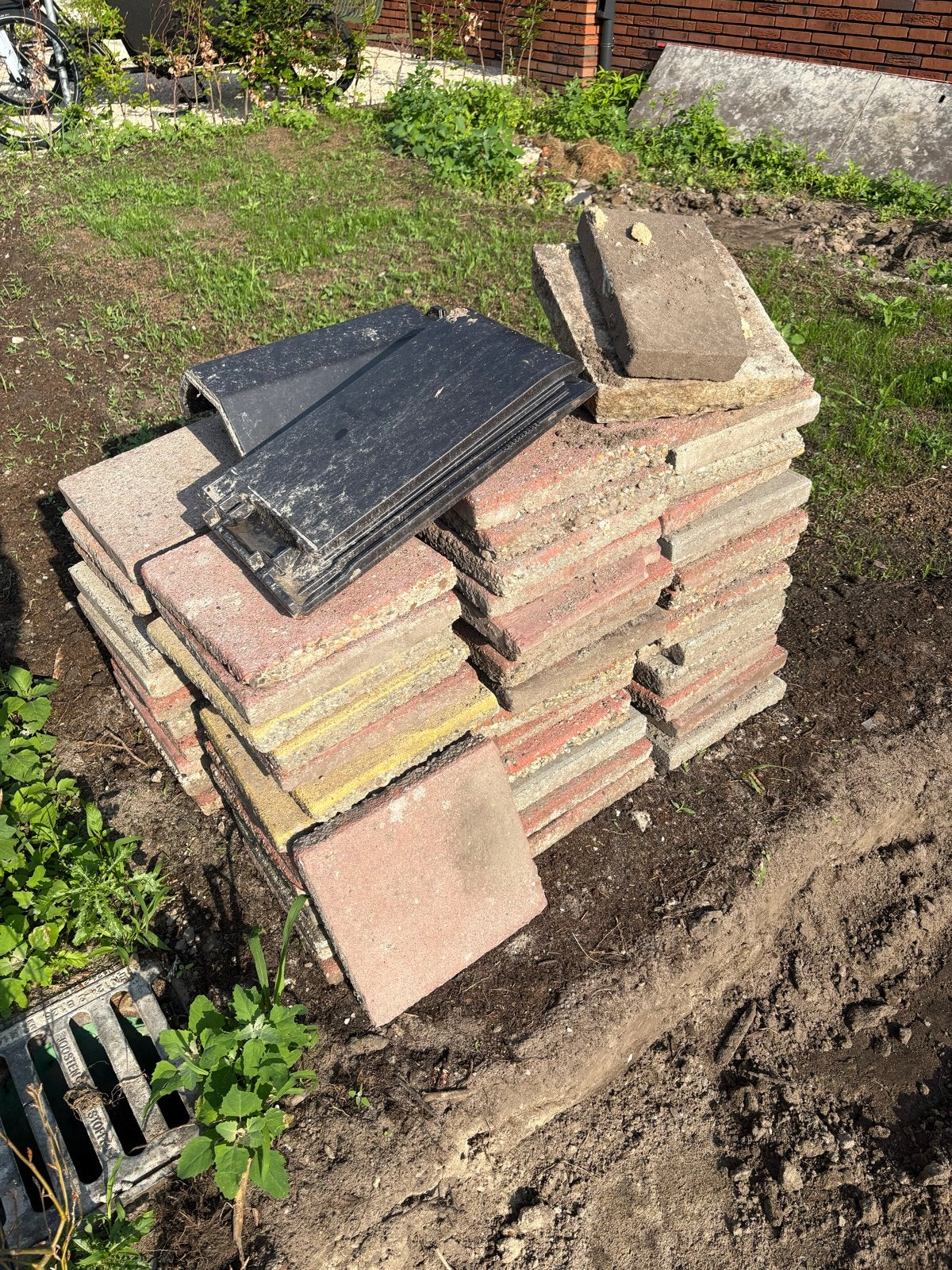 Gebruikte terrastegels (gratis af te halen), Tuin en Terras, Tegels en Klinkers, Gebruikt, Ophalen of Verzenden, Minder dan 5 m²