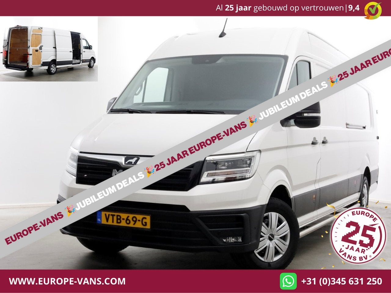 MAN TGE 3.180 2.0 177pk DSG-Automaat L5H3 (L4H2) Supermaxi L, Gebruikt, Euro 6, 4 cilinders, Wit