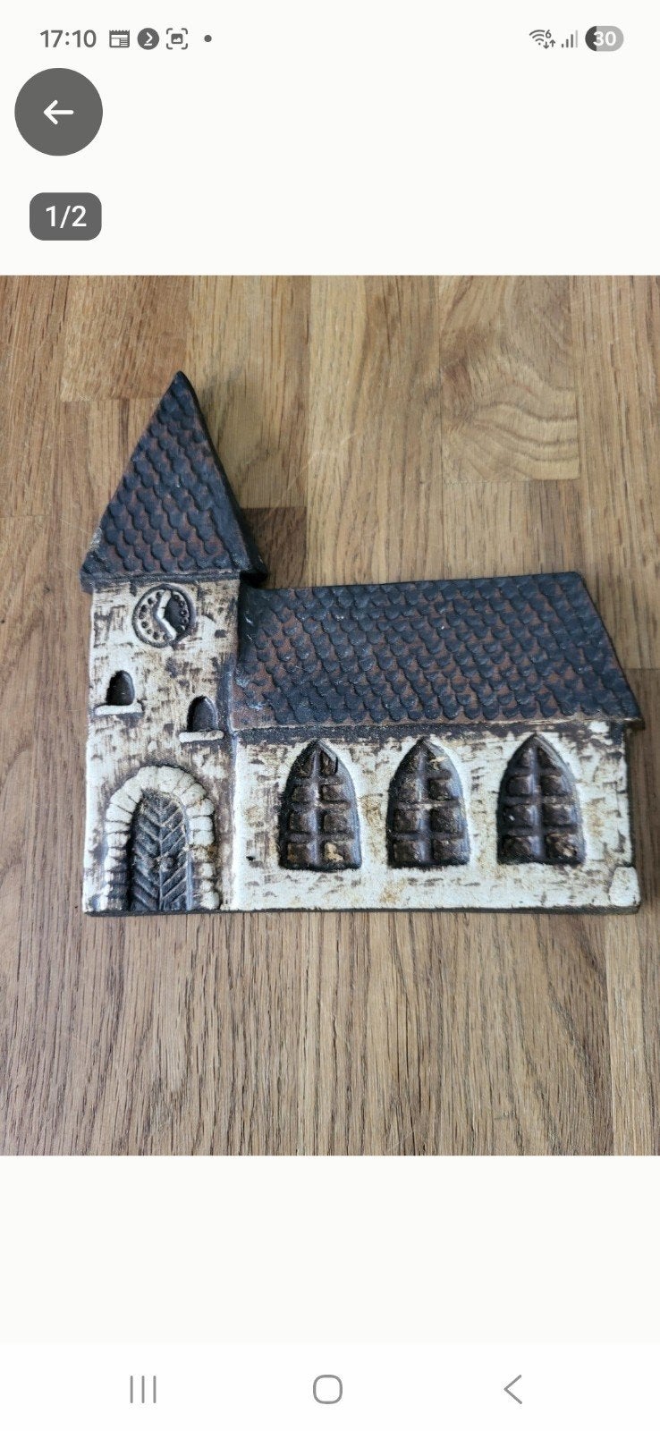TE KOOP WANDTEGEL MET KERK, Ophalen of Verzenden