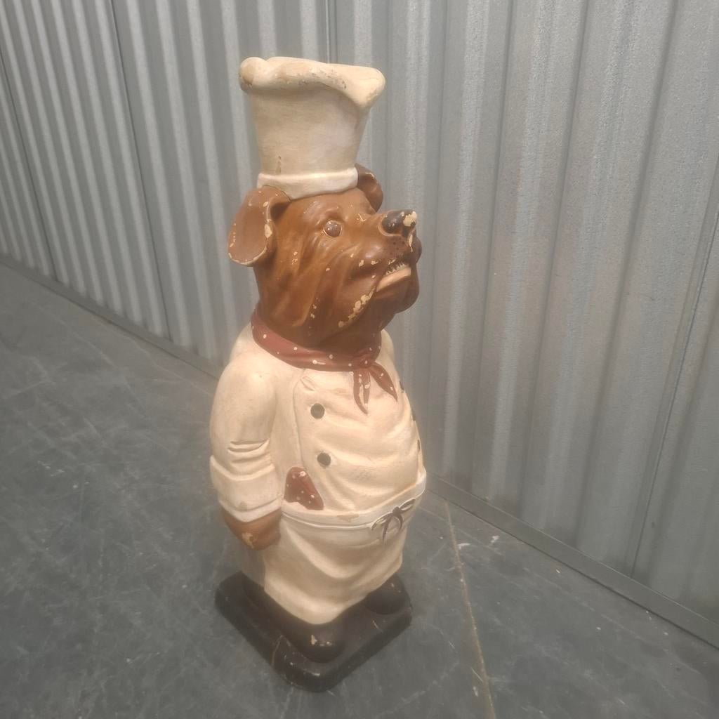 Vintage 62cm. groot beeld decoratie in slagerij / bakkerijen, Verzamelen, Beelden en Beeldjes, Ophalen, Gebruikt, Dier