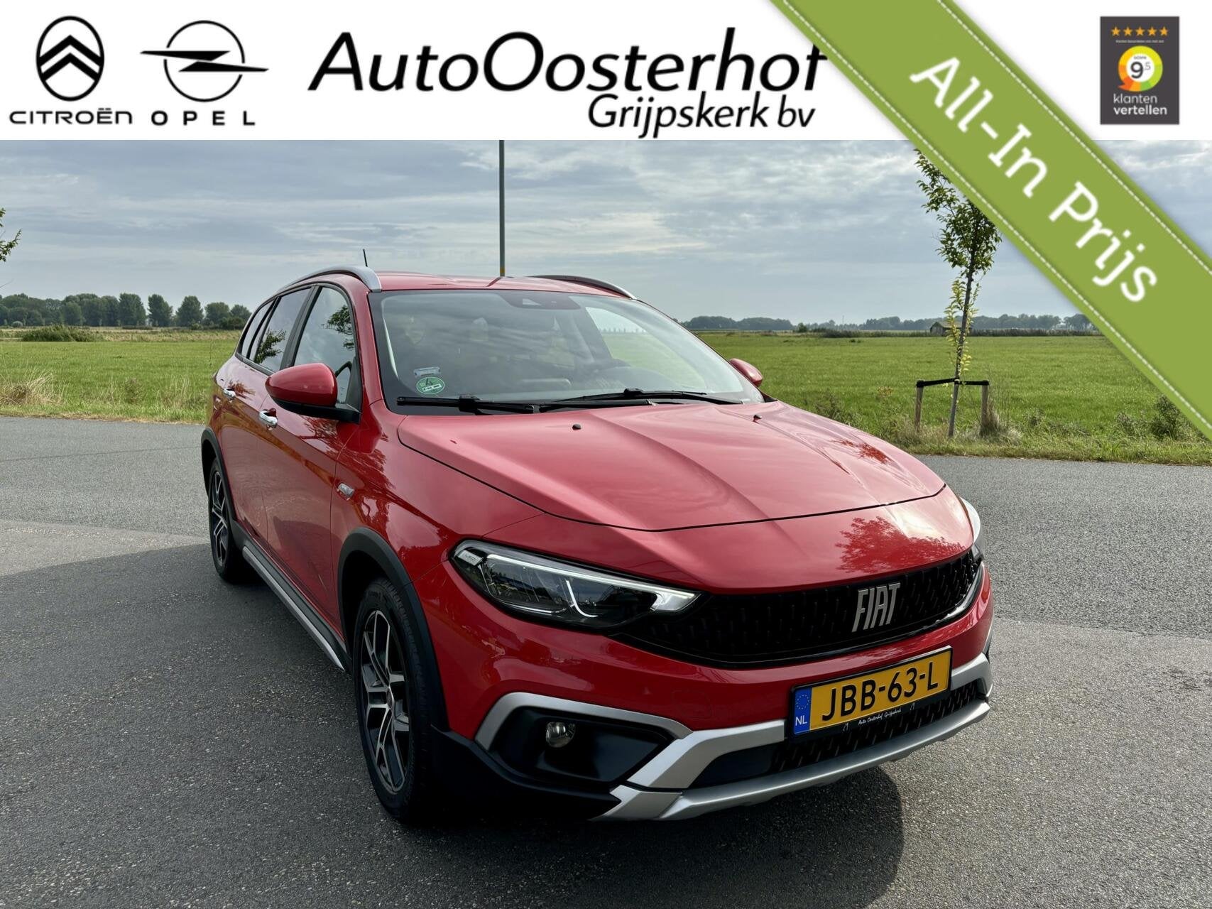Fiat Tipo Cross Stationwagon 100pk Red, Voorwielaandrijving, 101 pk, Handgeschakeld, 3 cilinders