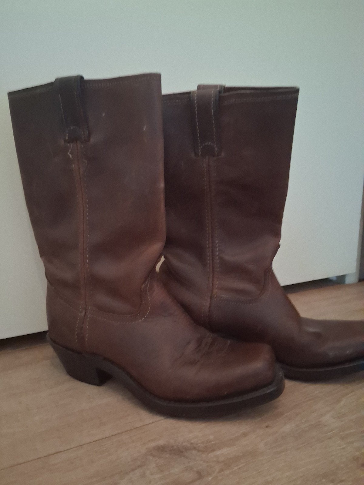 Bruine leren cowboylaarzen - Code West - Maat 37, Bruin, Lage of Enkellaarzen, Nine West, Ophalen of Verzenden