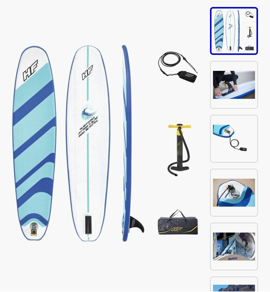 HF Surfboard - Opblaasbaar met accessoires, Ophalen
