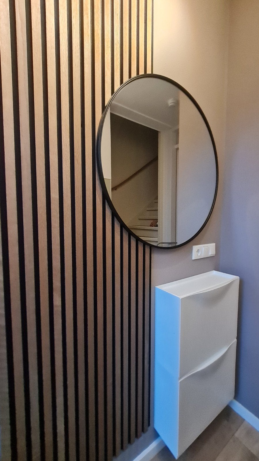 Ronde spiegel 80 cm, Huis en Inrichting, Ophalen, Rond, Zo goed als nieuw, 75 tot 100 cm