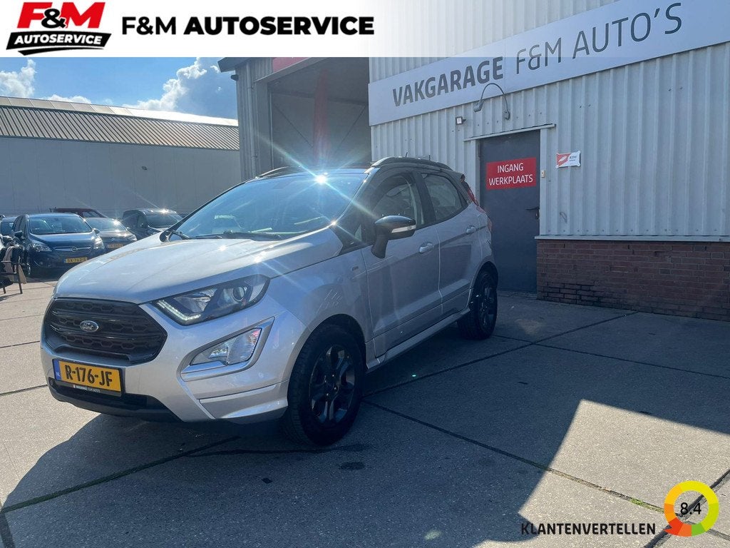 Ford EcoSport 1.0 EcoBoost ST-Line Black Stoelverwarming, Cl, Gebruikt, Euro 6, Ecosport, Leder en Stof