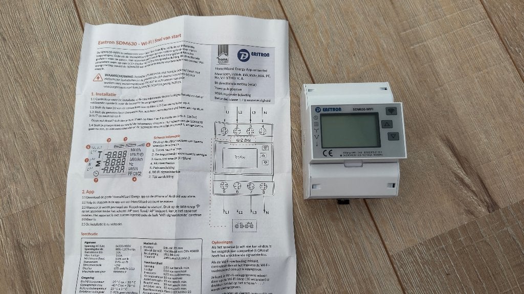 Eastron SDM630 (Homewizard) 3-Fase kWh meter MID gekeurd, Ophalen of Verzenden, Nieuw, Overige merken, Overige typen