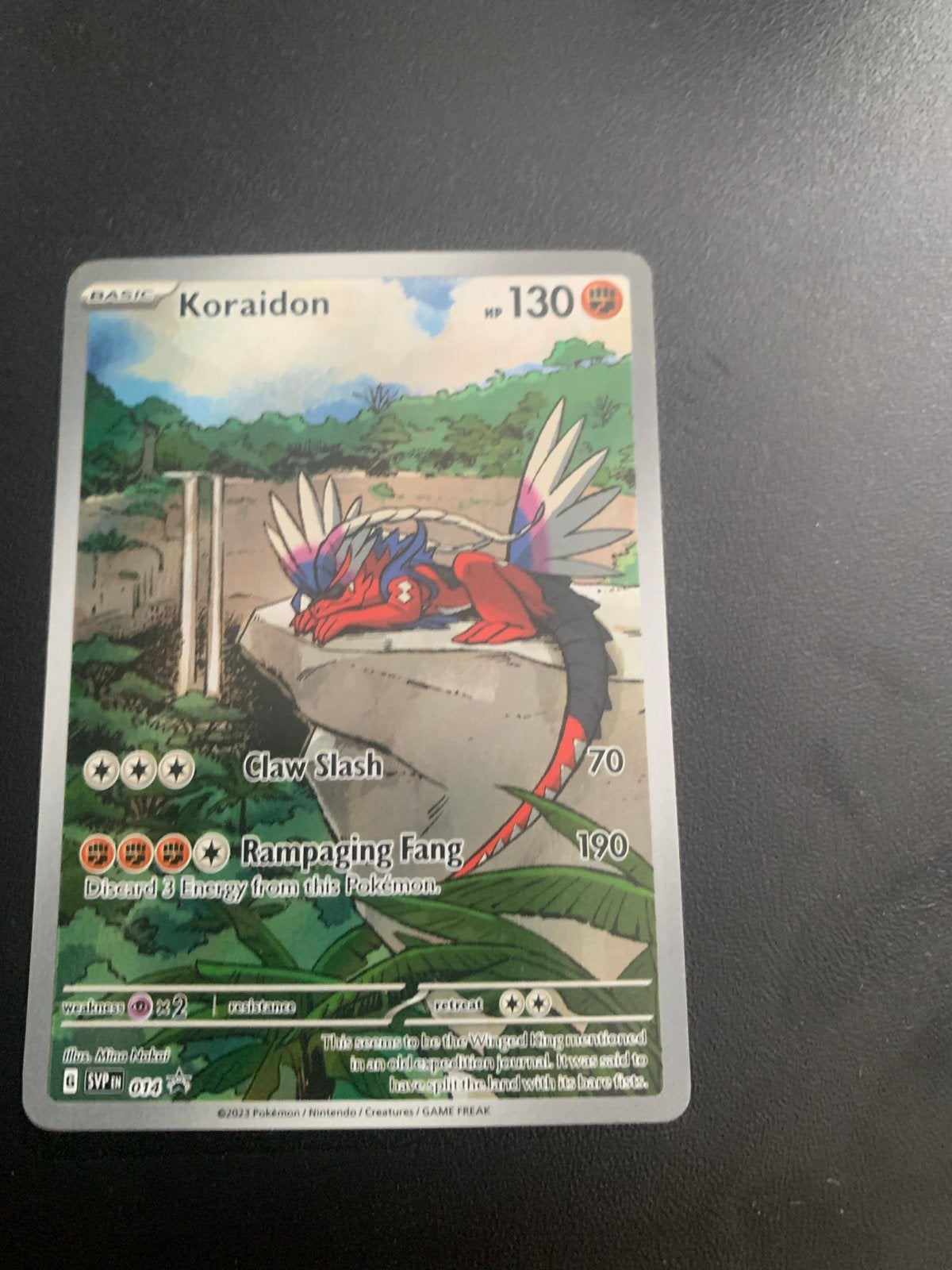 Koraidon Pokémon Kaart - SV P014 - Zo goed als nieuw, Ophalen, Zo goed als nieuw, Losse kaart