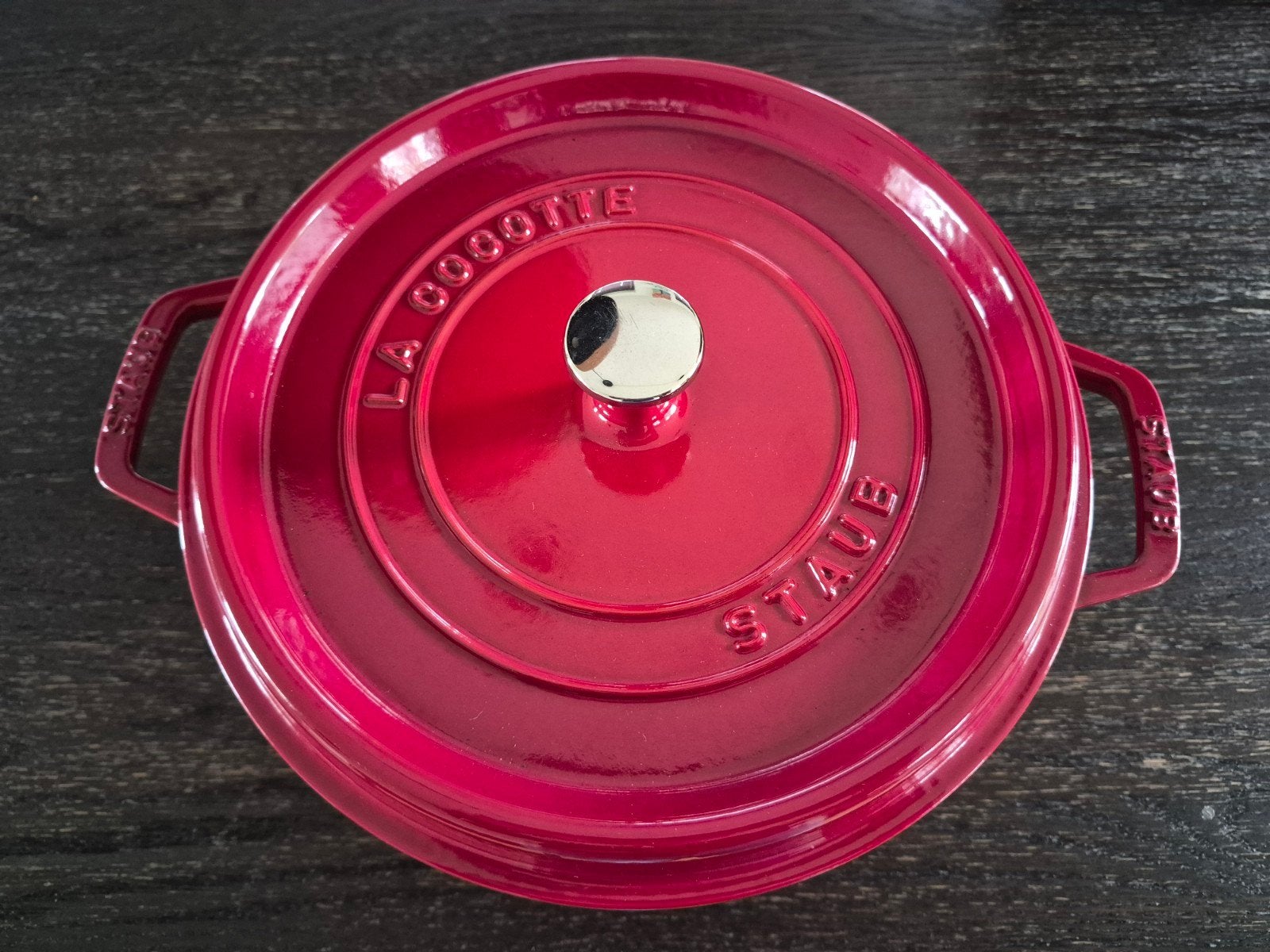 Gietijzeren braadpan Staub La Cocotte 26 cm, Ophalen, Geschikt voor inductie, Zo goed als nieuw, Overige merken