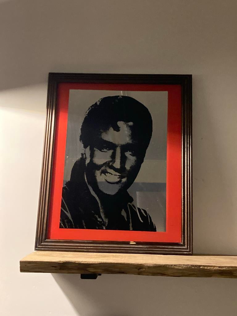 Vintage Elvis Presley Spiegel - Ingelijst (41x51 cm), Ophalen of Verzenden