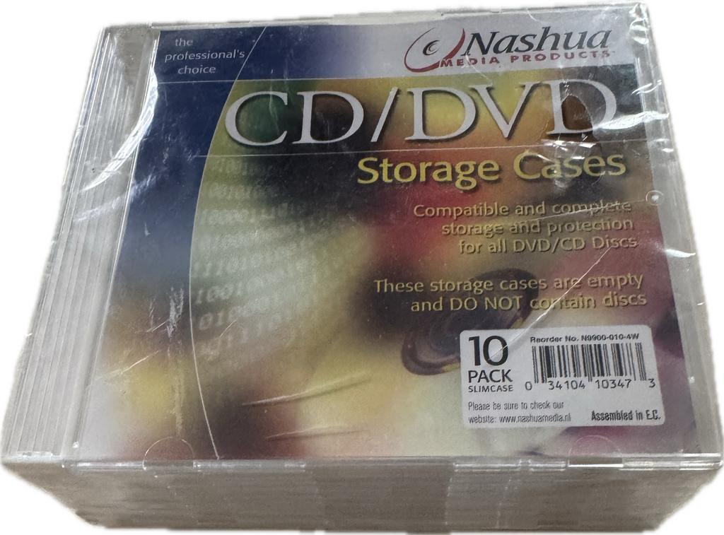Nashua CD/DVD Opbergdozen - 10 stuks - Nieuw, Ophalen, Zo goed als nieuw