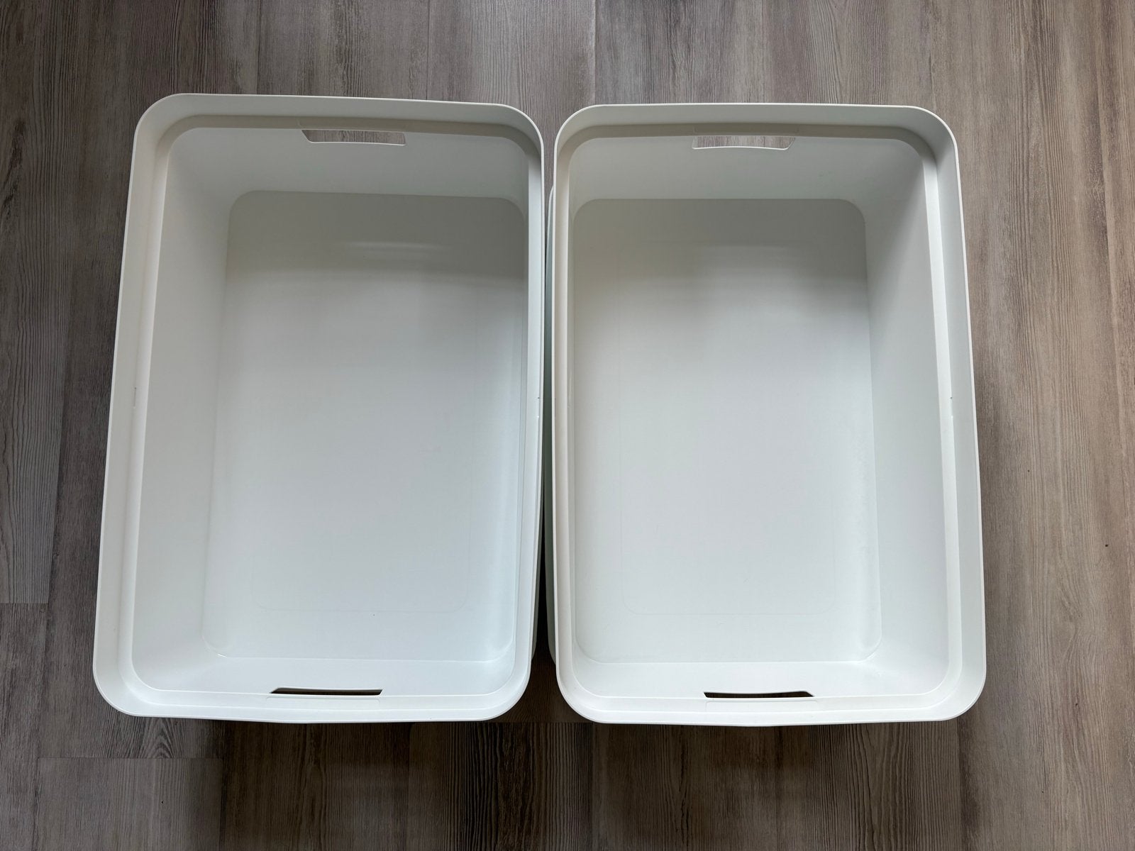 Curver Infinity 30 liter opbergboxen - Wit (2 stuks), Huis en Inrichting, Woonaccessoires | Kisten, Zo goed als nieuw, Minder dan 50 cm
