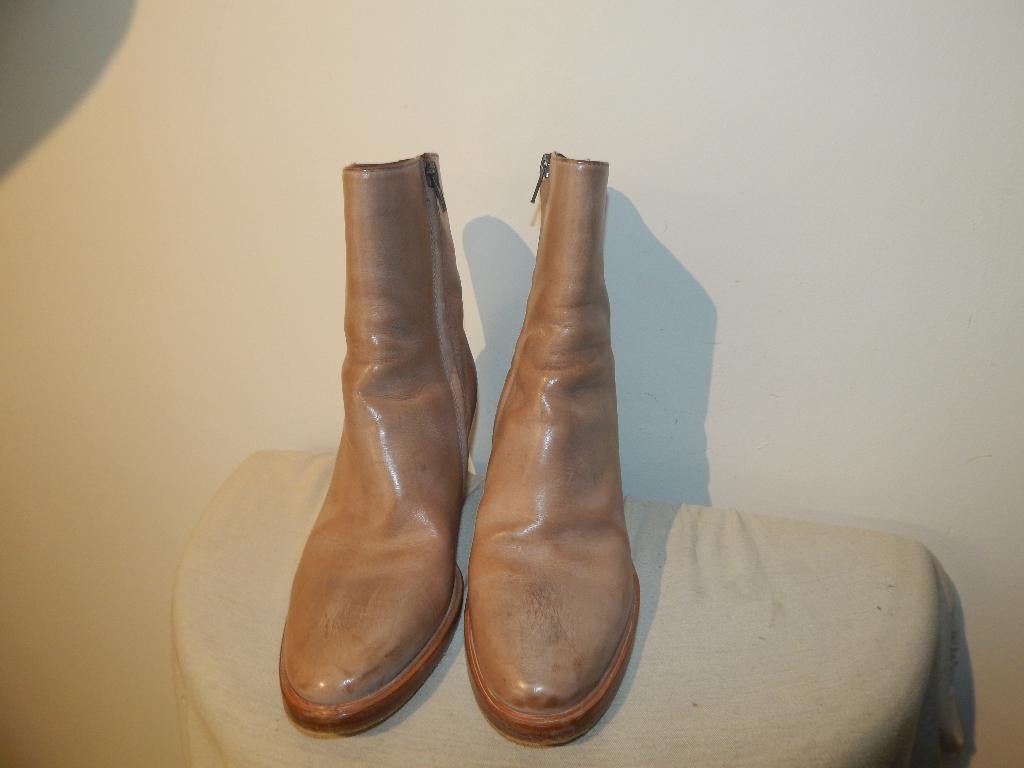 AF Vandevorst leren laarzen mooie tint gemelleerd old look38, Kleding | Dames, Schoenen, AF Vandevorst, Verzenden, Beige, Lage of Enkellaarzen