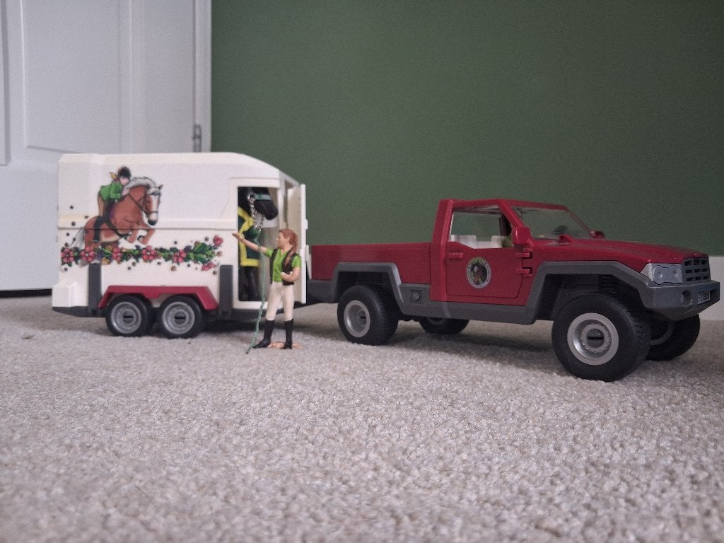 Schleich paardentrailer, zonder tuig, Ophalen, Gebruikt