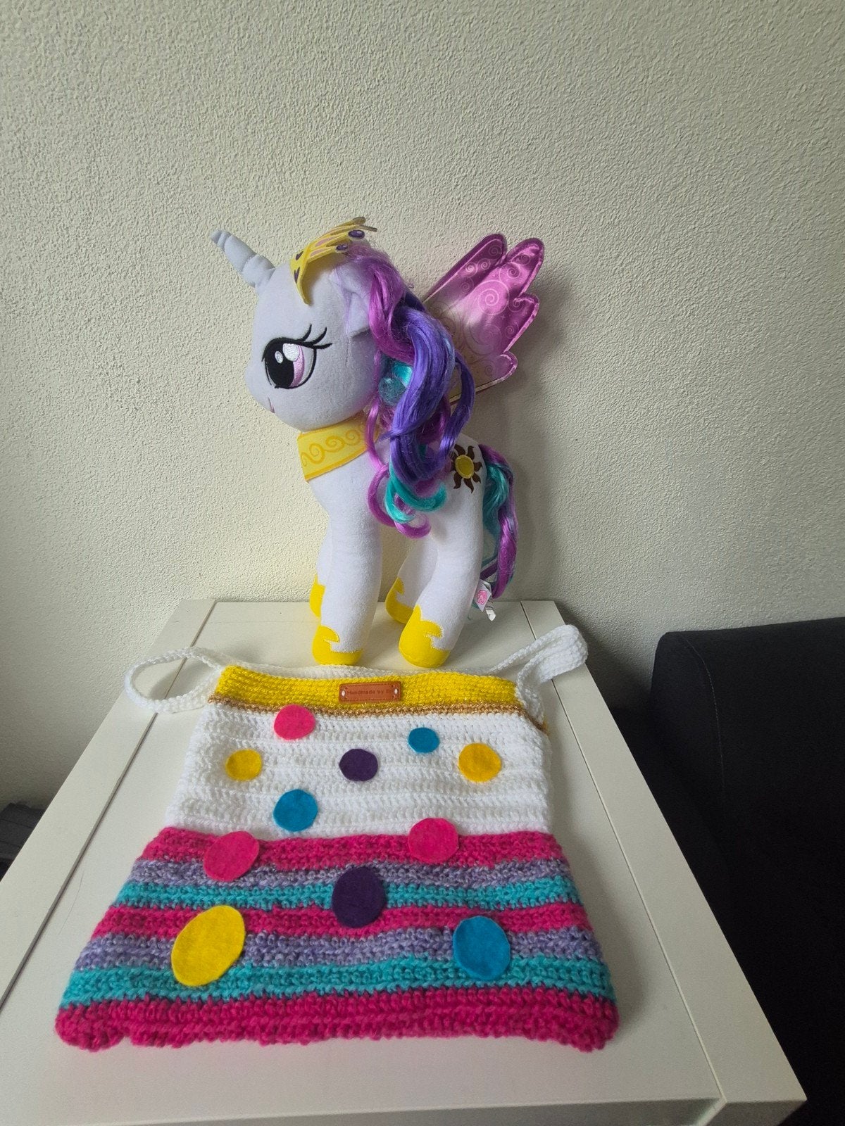 Zelfgehaakt schoudertasje Sparkle Celestia, Ophalen of Verzenden, Zo goed als nieuw