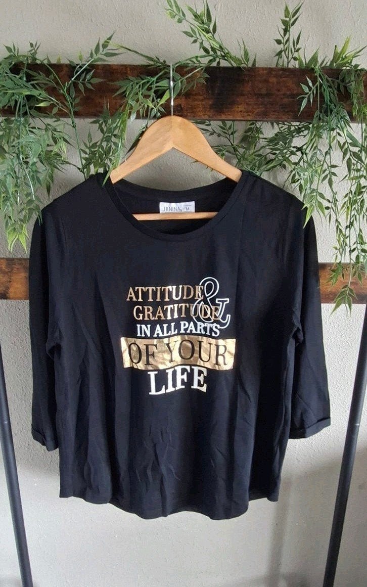 SHIRT zwart+goud M, Maat 38/40 (M), Zwart, Nieuw, Ophalen of Verzenden