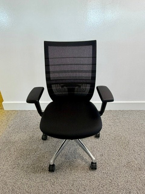 Euroseats Curv Deluxe Ergonomische stoel / werkstoel, 54st, Zwart, Ophalen of Verzenden, Zo goed als nieuw, Bureaustoel