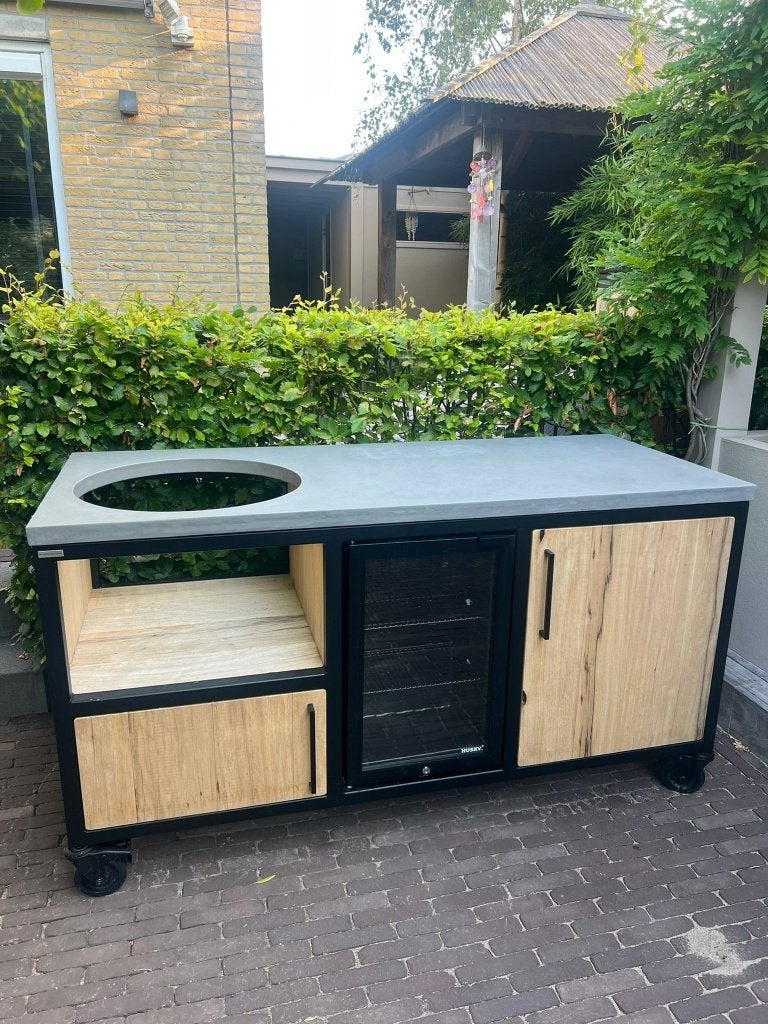 Industrial Buitenkeuken Basic L – incl. Husky koelkast, Ophalen, Zo goed als nieuw, Gas