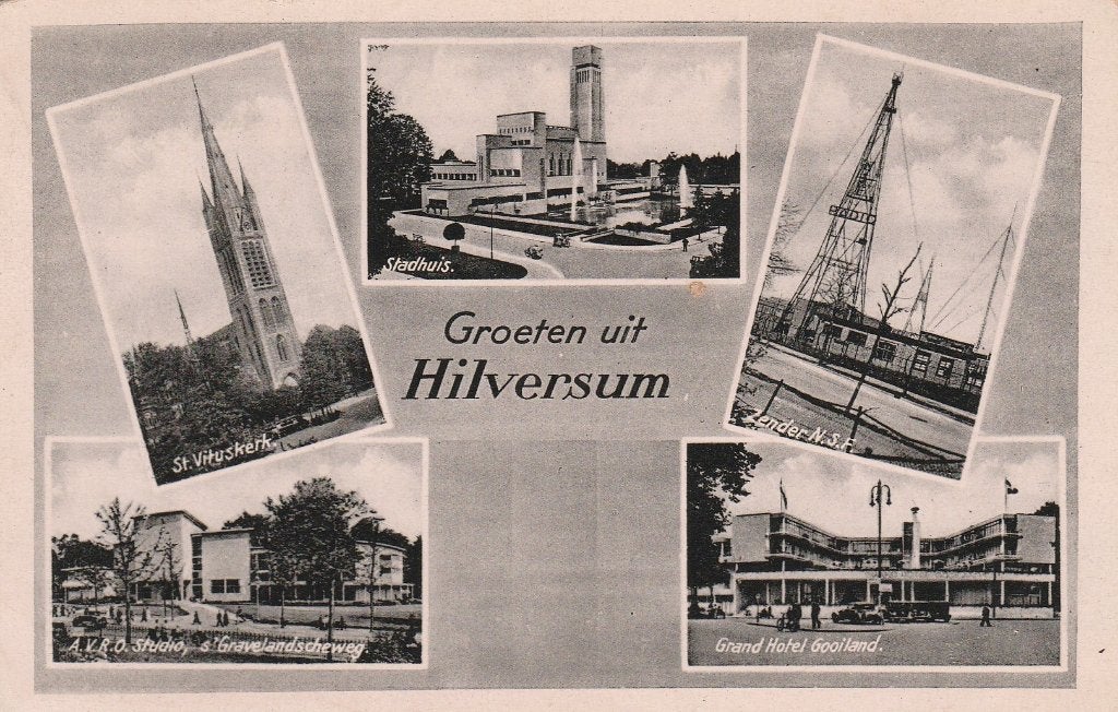 Hilversum, Ophalen of Verzenden, 1920 tot 1940, Gelopen, Noord-Holland
