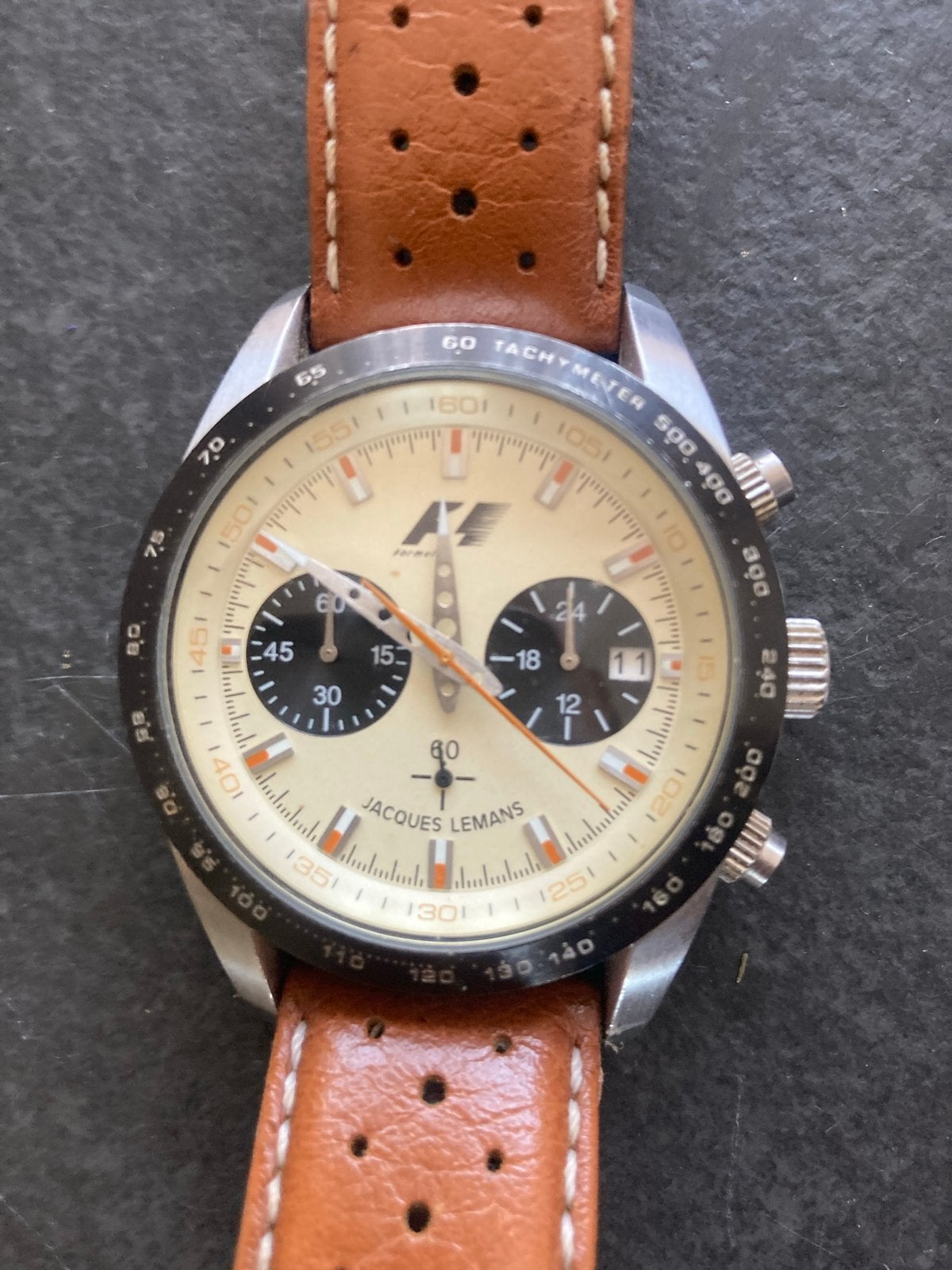 Jacques Lemans F1 Chronograaf Herenhorloge, Overige merken, Staal, Polshorloge, Ophalen of Verzenden