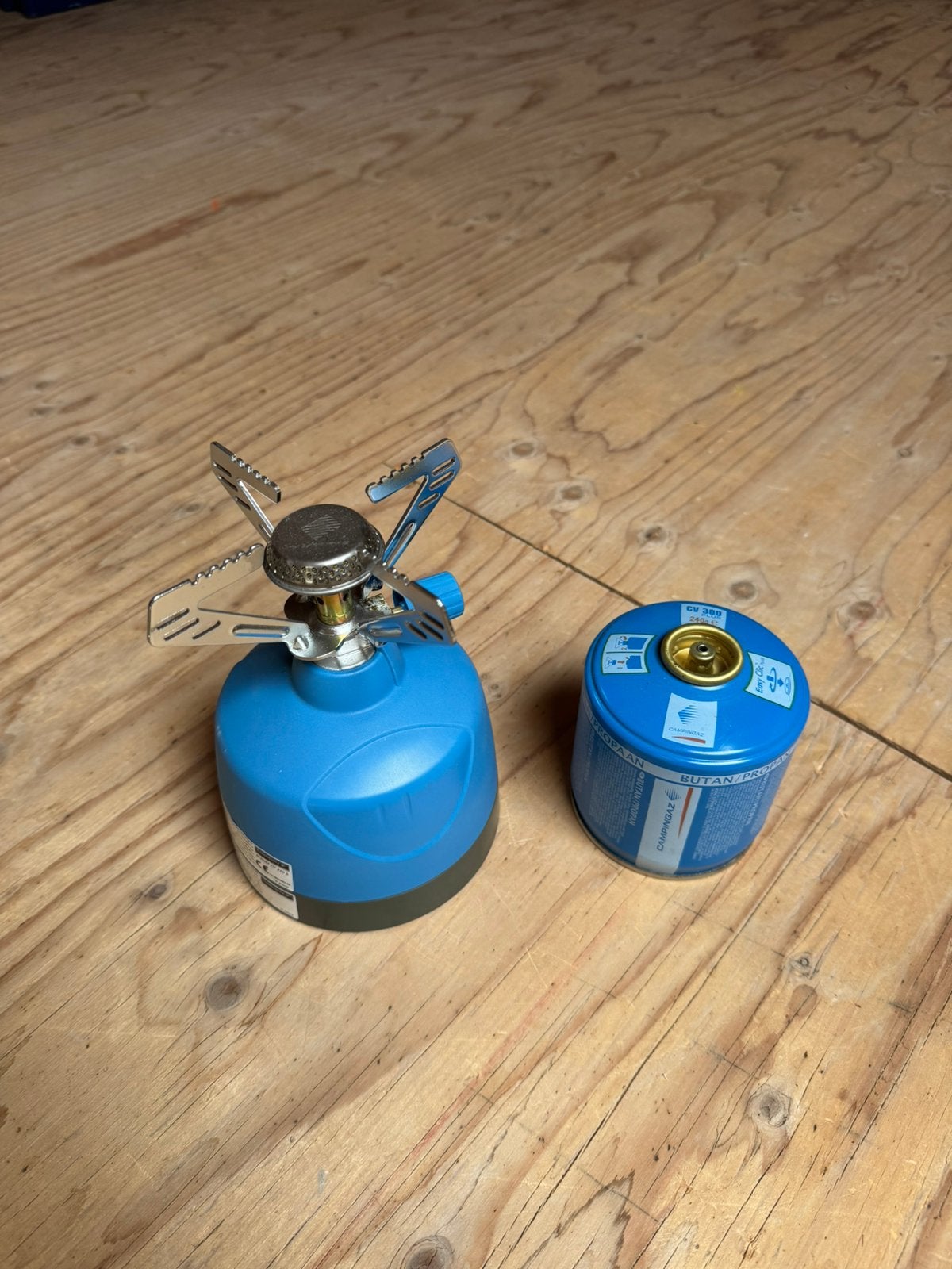 Campinggaz houder en gasflesje, Ophalen of Verzenden, Zo goed als nieuw