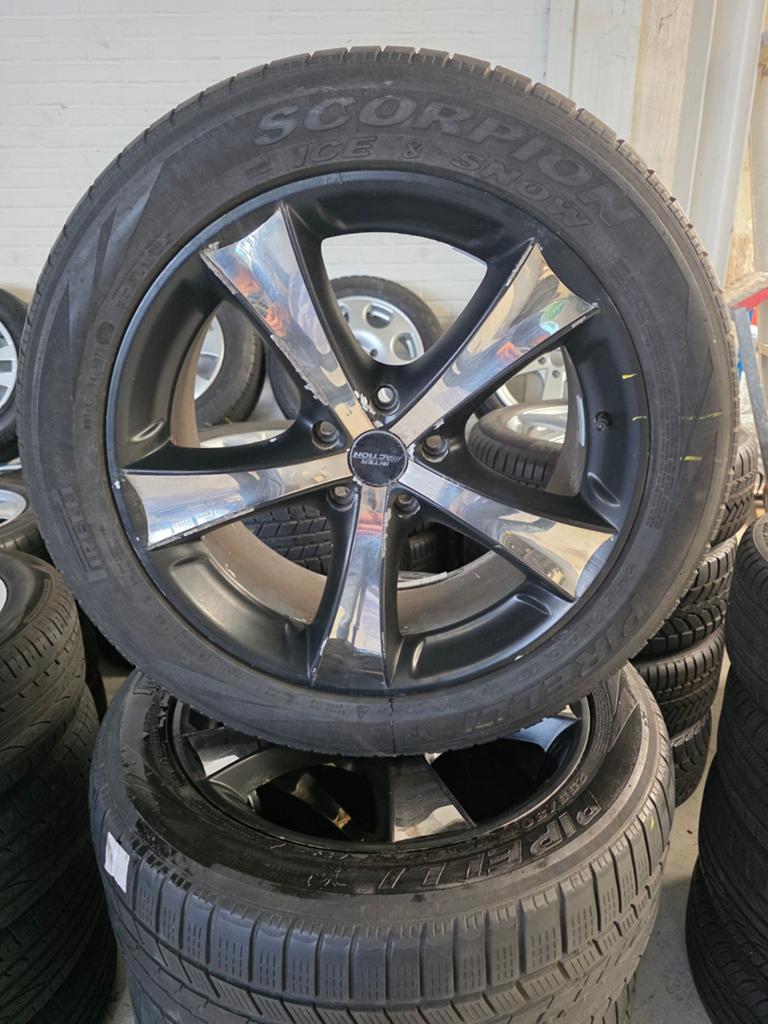 Bmw X5 velgen + banden 255/50/19 Pirelli, Gebruikt, 255 mm, Banden en Velgen, Winterbanden
