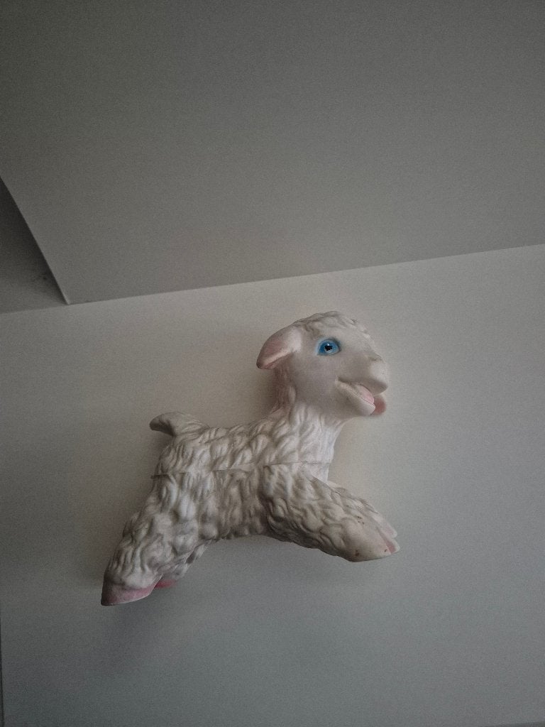 Vintage piepbeest lammetje, Ophalen of Verzenden, Zo goed als nieuw