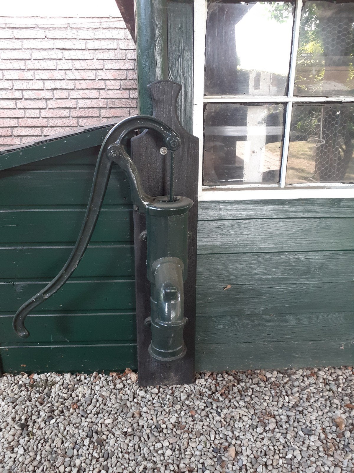 Antieke gietijzeren waterpomp - Decoratief, Ophalen, Gebruikt