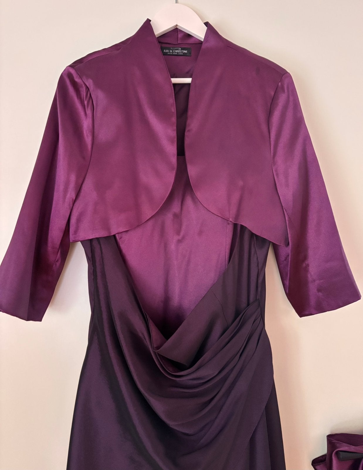 Avondjurk met bolero, Galajurk, Paars, Maat 42/44 (L), Ophalen of Verzenden