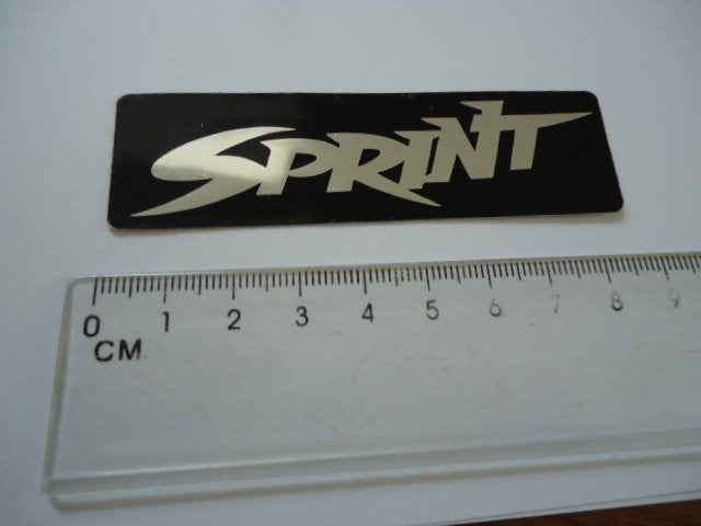 sticker oud SPRINT logo dik plastic retro auto motor, Verzenden, Zo goed als nieuw, Bedrijf of Vereniging