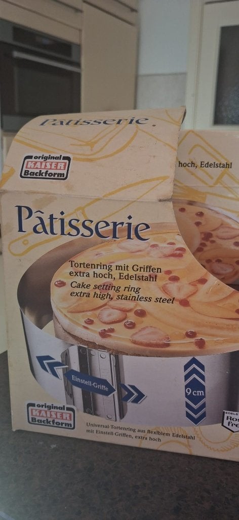 Verstelbare Taartring 9 cm Kaiser, Hobby en Vrije tijd, Taarten en Cupcakes maken, Ophalen of Verzenden, Nieuw, Taarten, Bakvorm