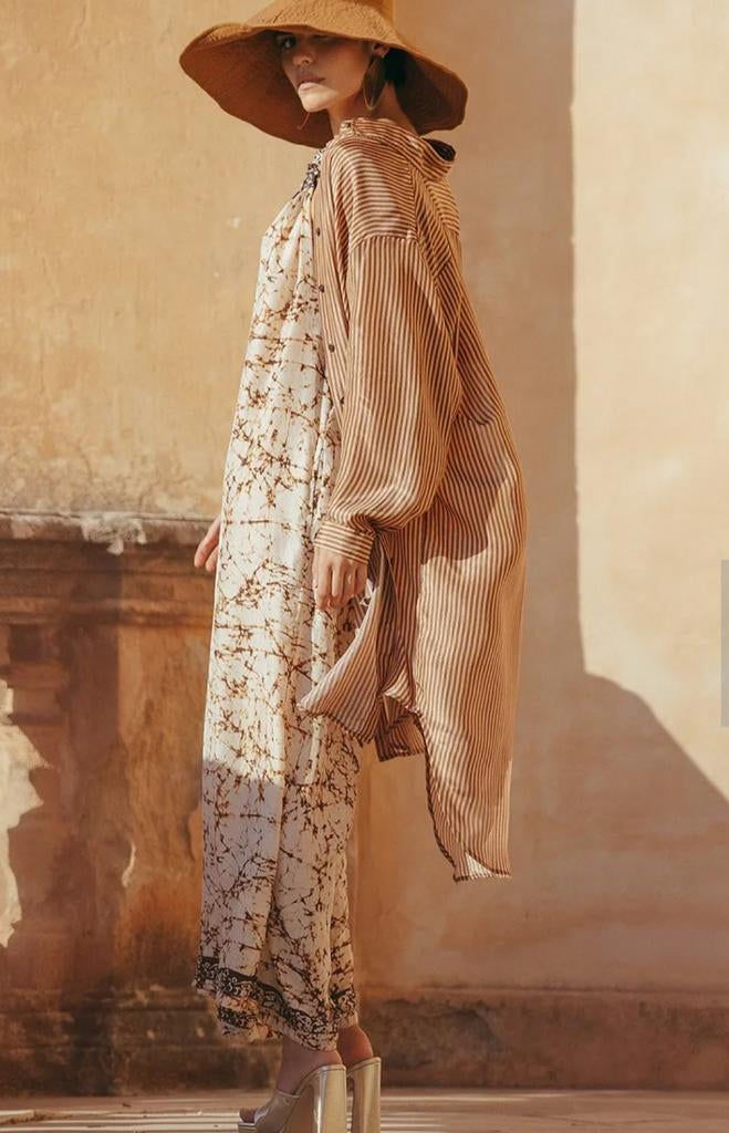Mes Demoiselles zijde blouse jurk mt 2 (38-42) Nieuw € 325,-, Maat 38/40 (M), Mes Demoiselles, Nieuw, Oranje