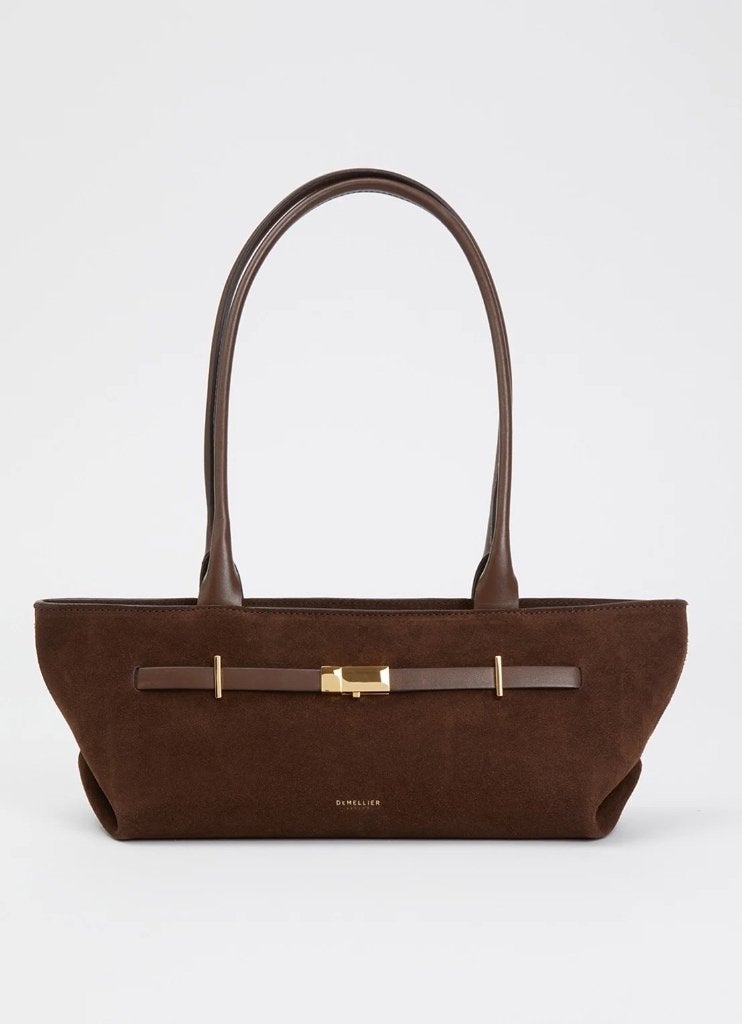 Super gaaf tasje bruin suede DeMellier, Verzenden, Nieuw, Bruin, Schoudertasje