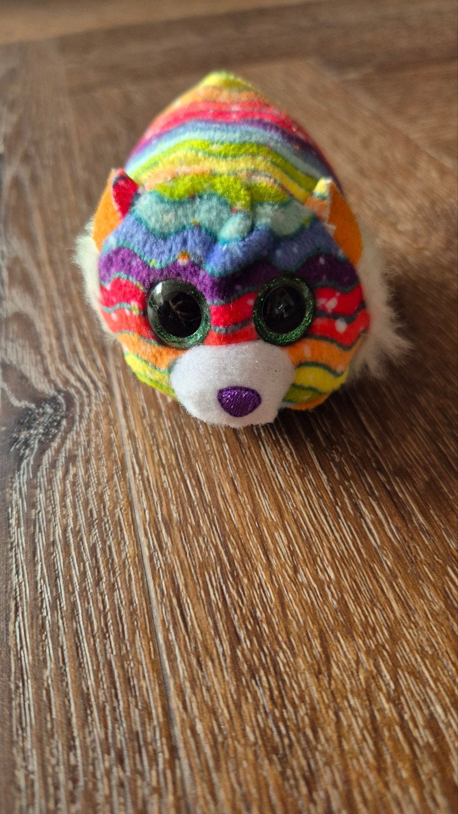 Ty Beanie Boo's Hamster Regenboog Pluche Knuffel, Kinderen en Baby's, Ophalen, Hamster, Zo goed als nieuw, Meerkleurig
