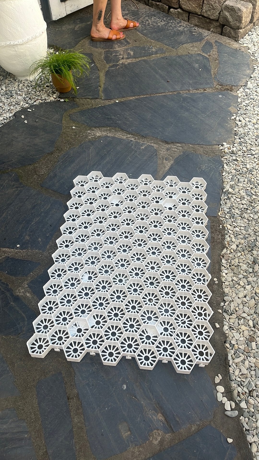 Grindmat, Ophalen, Zo goed als nieuw, Wit, Overige materialen