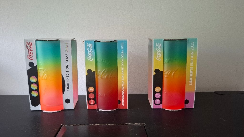 Coca Cola McDonalds Rainbow 2021 Swiss, 2025 Austria/Poland, Verzenden, Nieuw, Frisdrankglas