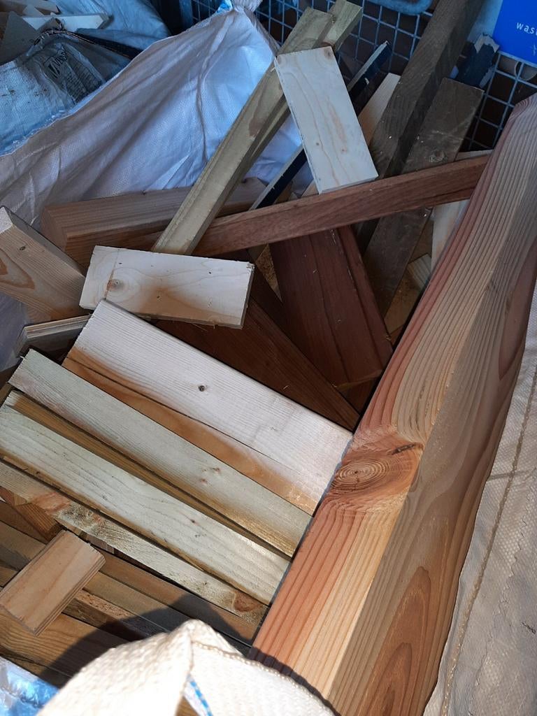 5 big bags kachelhout. VANDAAG OPHALEN IN KOOTWIJKERBROEK!, Tuin en Terras, 6 m³ of meer, Ophalen, Overige houtsoorten, Blokken