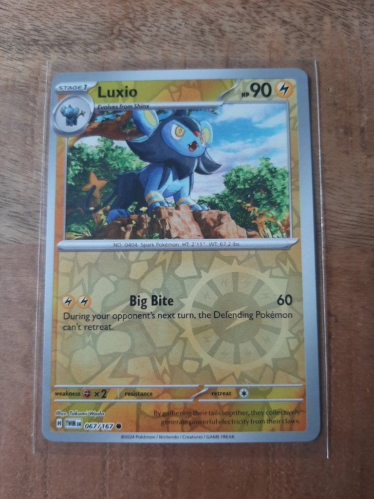 Luxio #67, Reverse Holo, Pokemon Twilight Masquerade, Ophalen of Verzenden, Nieuw, Losse kaart