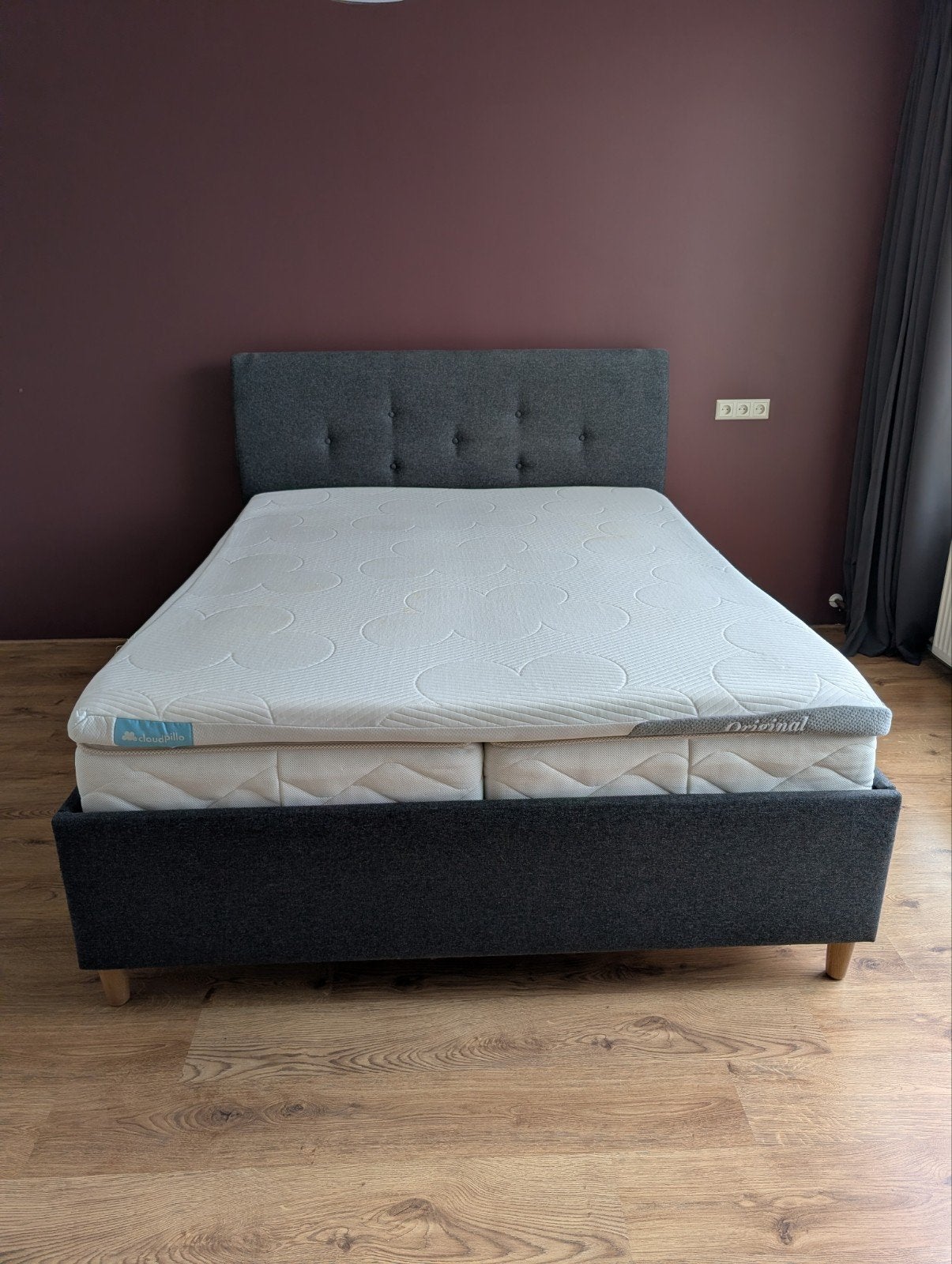IKEA bed Idanäs met opberg lades 200x160, Huis en Inrichting, Ophalen, Gebruikt, Tweepersoons, 200 cm