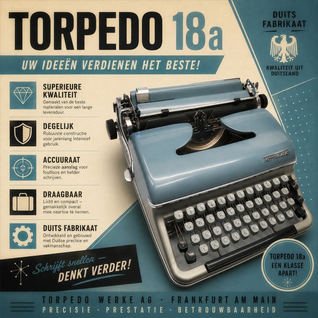 Torpedo 18a, 1960, vakkundig gereviseerd, nieuwstaat, Ophalen of Verzenden, Zo goed als nieuw