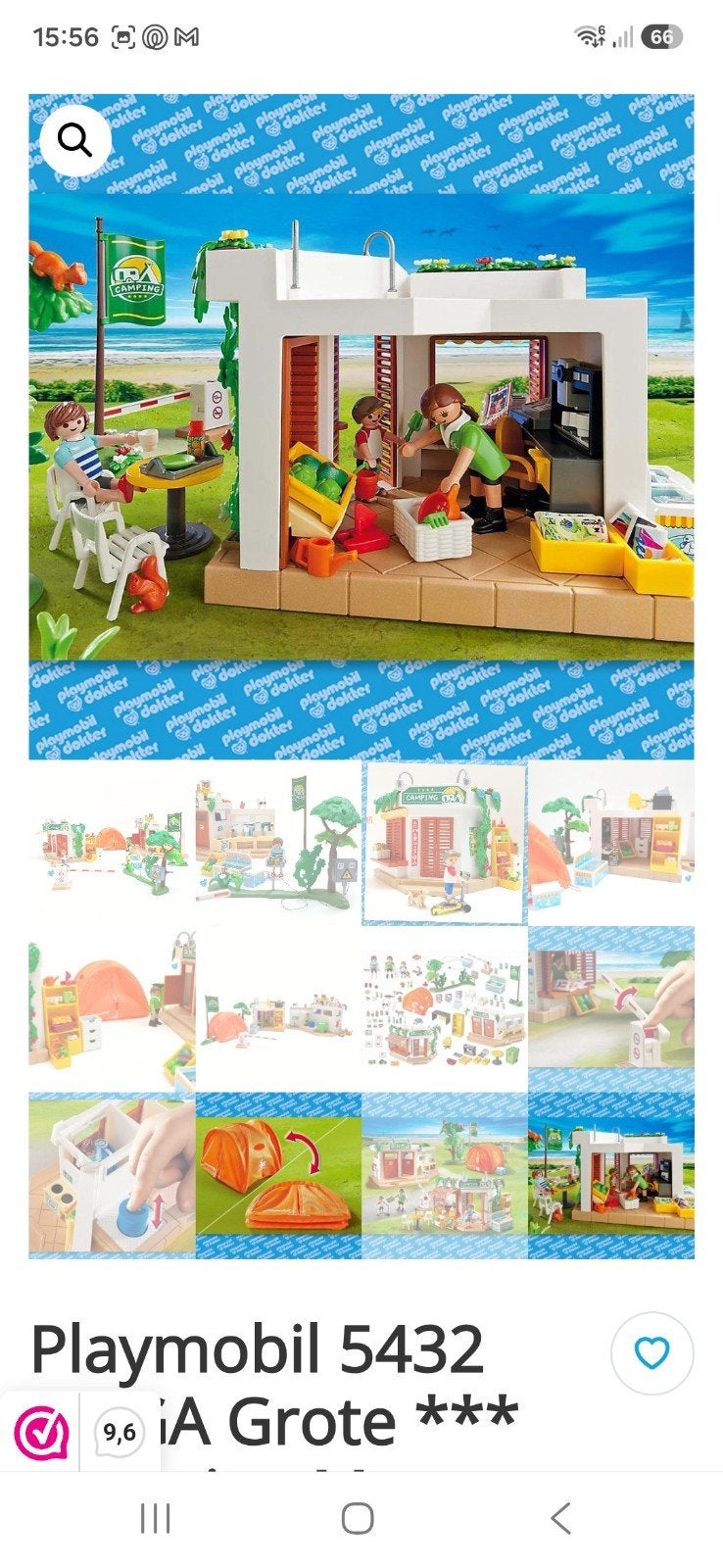 Playmobil 5432 Grote Camping met Tent en Figuren, Kinderen en Baby's, Gebouw, Complete set, Ophalen of Verzenden, Zo goed als nieuw