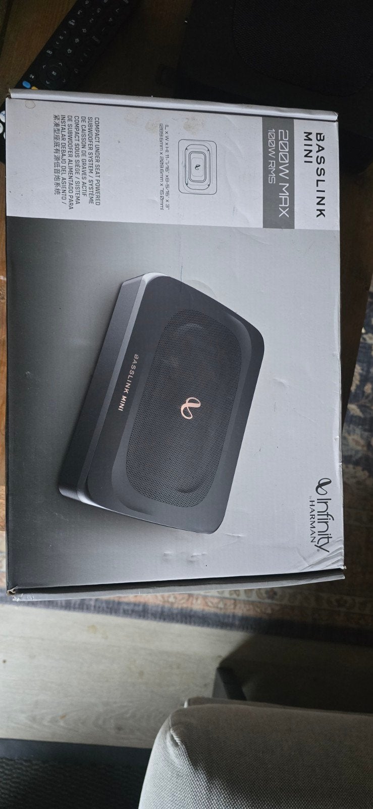 Infinity Basslink Mini - Compacte actieve subwoofer voor aut, Auto diversen, Ophalen of Verzenden