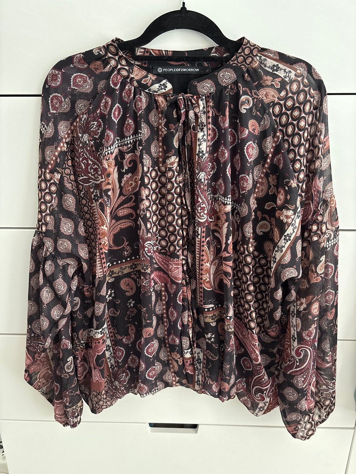 People of 2morrow blouse met paisley print, Kleding | Dames, Ophalen of Verzenden, Zo goed als nieuw, Maat 42/44 (L), Bruin