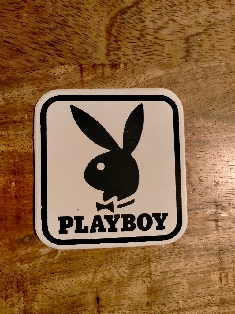 Playboy bunny konijn vintage logo sticker, Ophalen of Verzenden, Zo goed als nieuw, Overige typen
