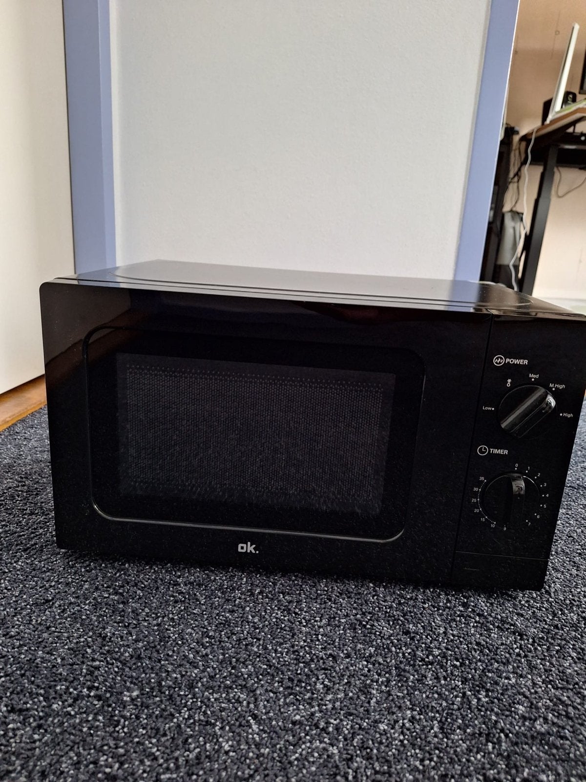 OK. Magnetron - Zwart, Compact en Gebruiksvriendelijk, Ophalen, Gebruikt, Minder dan 45 cm, Magnetron