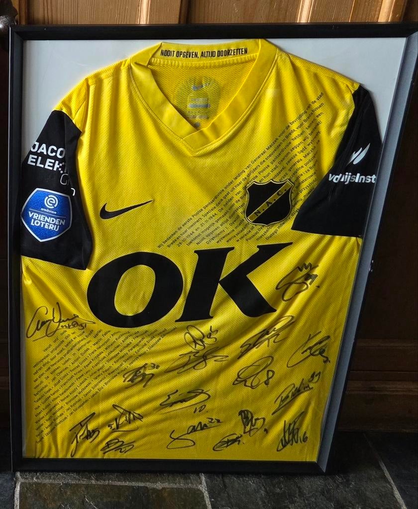 NAC Breda Gesigneerd Shirt Ingelijst - Uniek Stuk, Ophalen of Verzenden