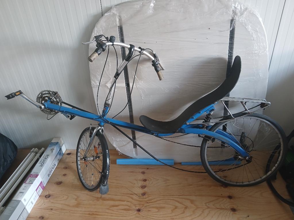 Ligfiets, Fietsen en Brommers, Fietsen | Ligfietsen, Gebruikt, Velgrem, Bovenstuur, Ophalen