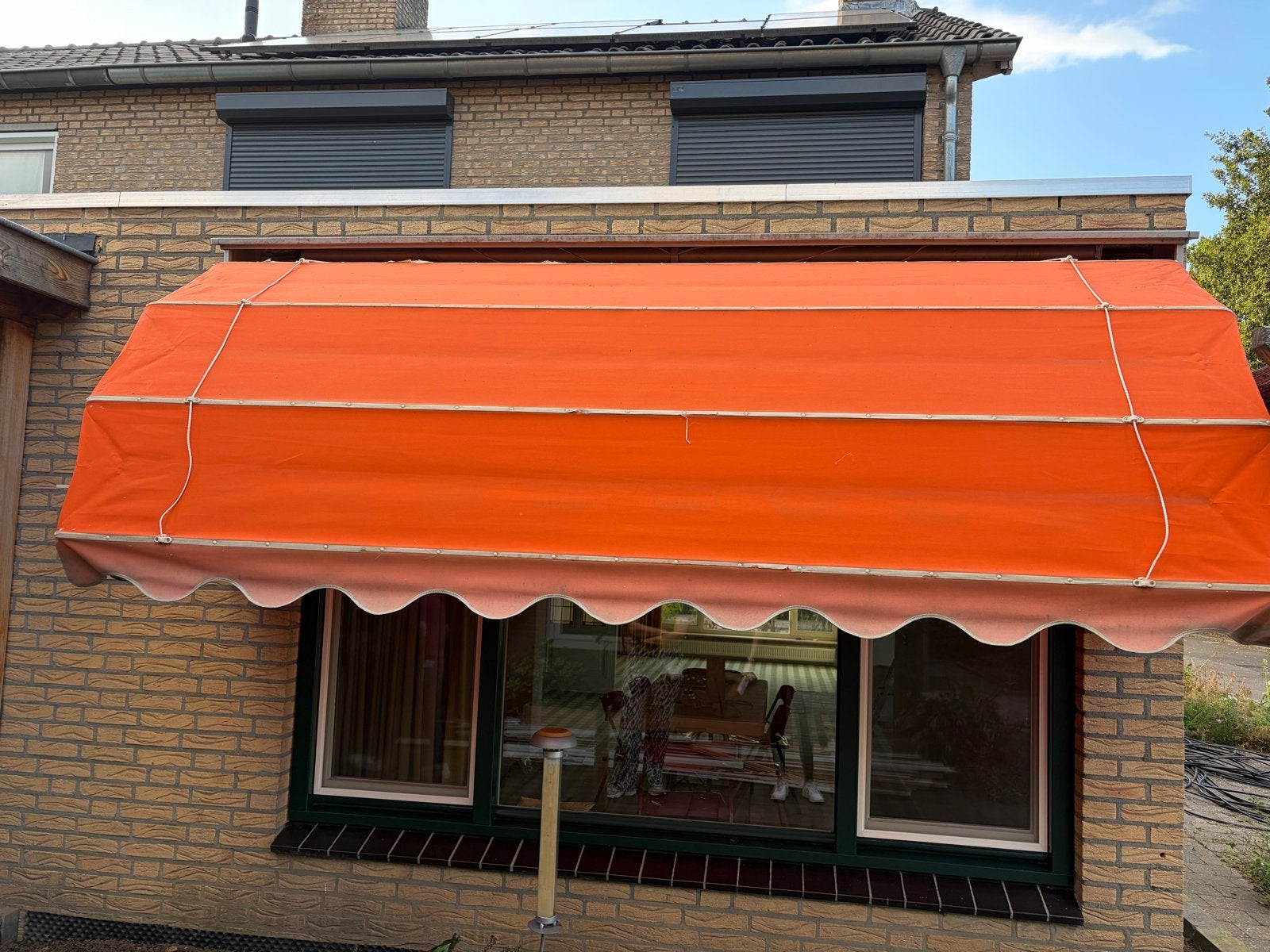 Oranje markies zonnescherm - Gebruikt, Ophalen, Gebruikt, Markies, 250 cm tot 450 cm
