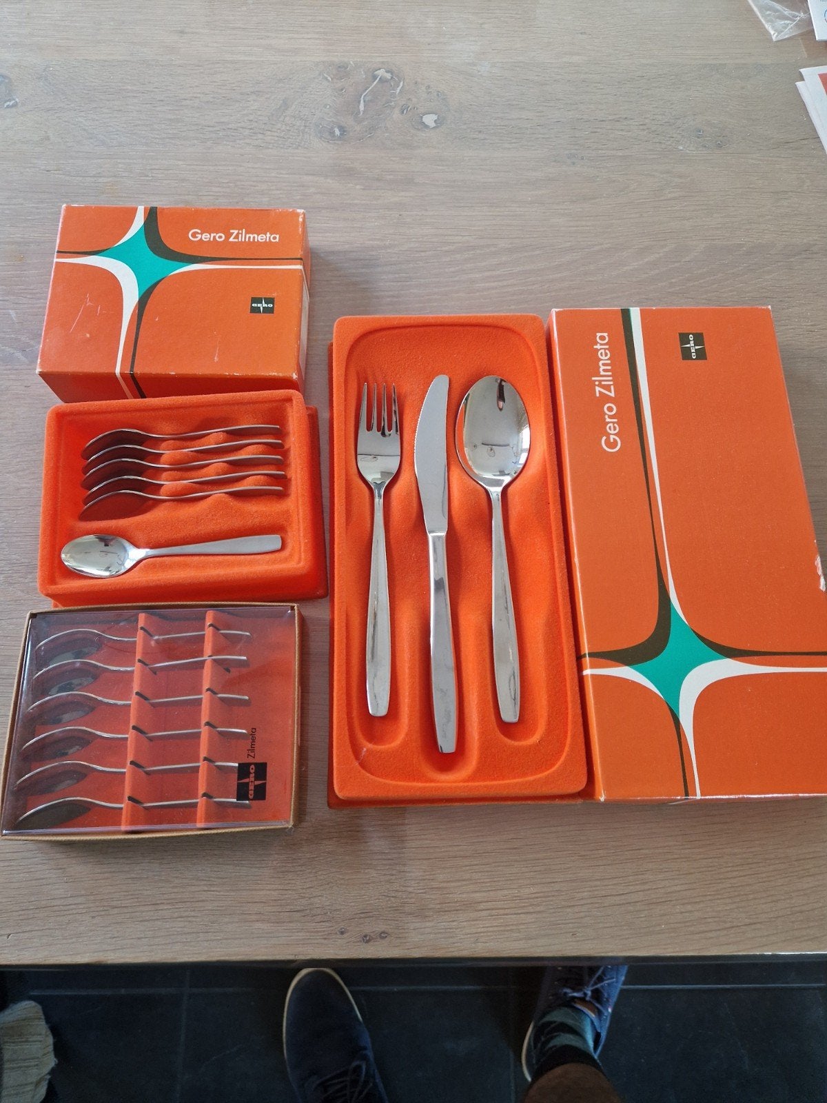 Origenele ongebruikte vintage Gero Zilmeta bestekset, Ophalen of Verzenden, Nieuw, Rvs of Chroom