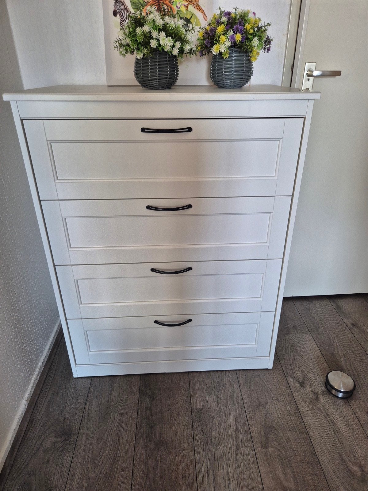 IKEA SONGESAND ladekast met 4 laden, wit, Huis en Inrichting, Kasten | Ladekasten, Ophalen, 100 tot 150 cm, 50 tot 100 cm, Zo goed als nieuw