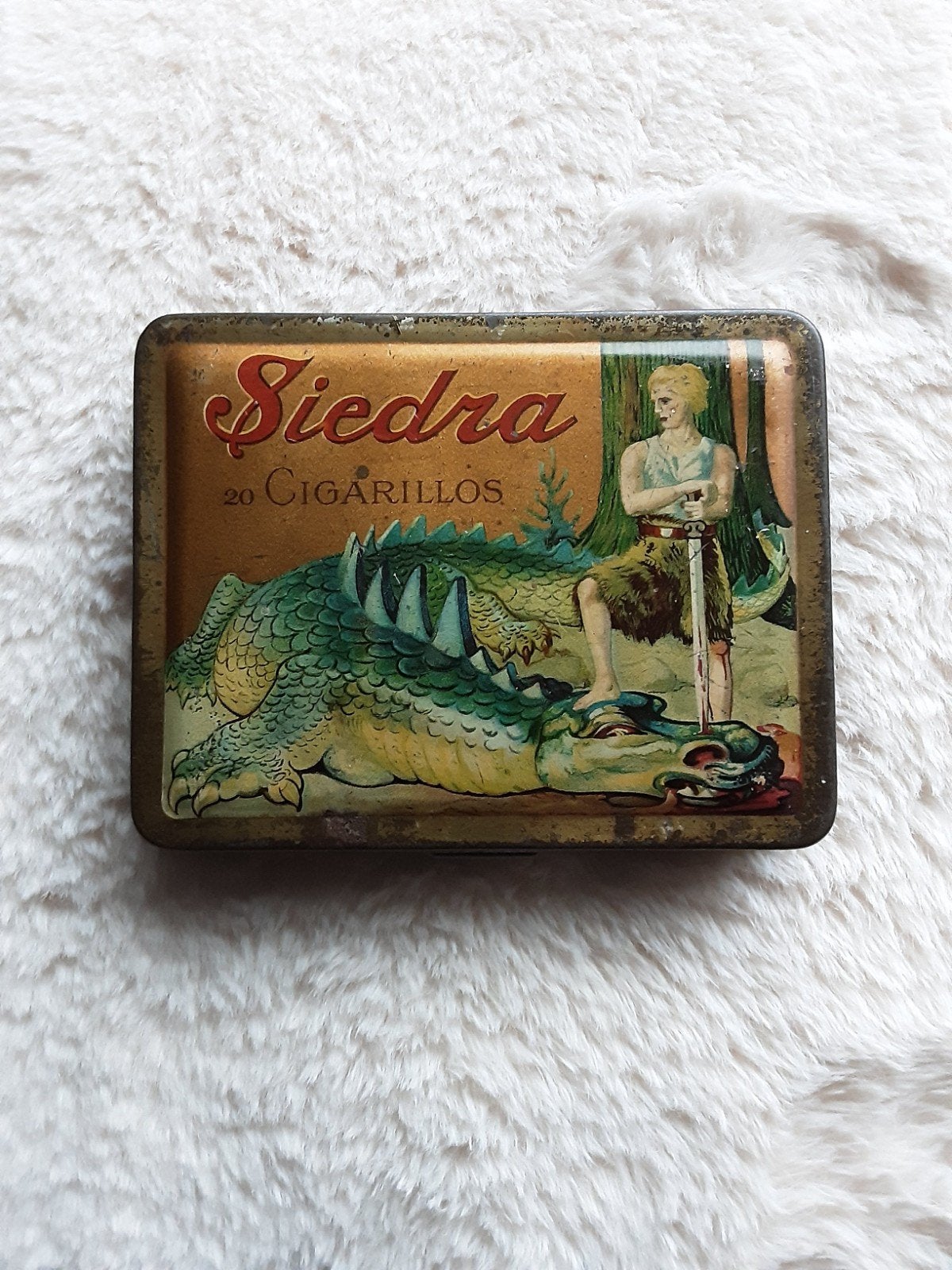 SIGARENBLIKJE , SIEDRA ( Zeldzaam ) C.A. 1920, Ophalen of Verzenden, Gebruikt, Overige